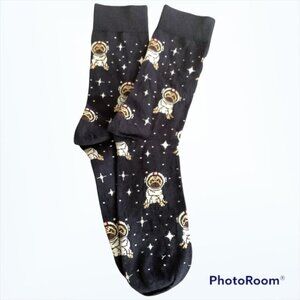 H&M Blue astronaut Dog socks in a soft cotton blend with elastic action